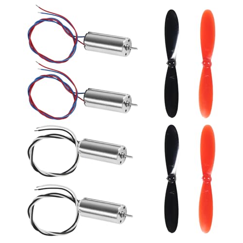 4pcs 8520 Coreless Motor 8.5 x 20mm Brushed Motors Hollow Cup Drone Motor+ 4pcs 55mm CW CCW Propeller for DIY Micro Quadcopter RC Drone