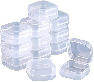 12PCS Small Bead Boxes, Mini Plastic Boxes with Flip Lid Clear Storage Boxes for Collecting Small Items Jewelry Crafts Game Pieces