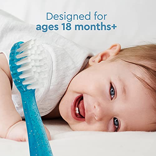 Radius Totz Toothbrush Extra Soft Brush Bpa Free & Ada Accepted Designed For Delicate Teeth & Gums For Children 18 Months & Up - Purple Pink Coral - Pack Of 3 #TOP2