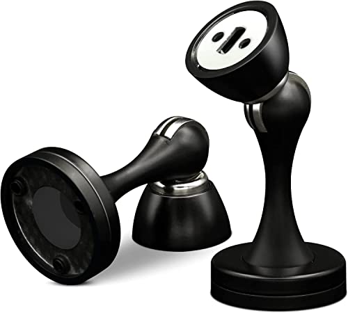 Magnetic Door Stop, Stainless Steel Magnetic Door Stopper Black Heavy Duty Magnetic Door Catch Holder Floor Wall Mounted Door Stoppers for Skirtings, Keep Door Open 2Pack