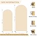 FANPROMS Beige Spandex Arch Cover Set of 2 Arch Covers Stretchy Backdrop Chiara Wall Arch Stand Cover 6FT 7.2FT Round Top Backdrop Cover for Arched Stand Wedding Covering for Balloon Party Ornaments