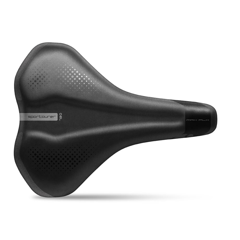Sportourer Fahrradsattel MAX FLX Gel Hi-Viz, schwarz, One Size, FA003502725
