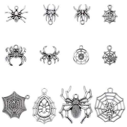 Breloques araignée en alliage style tibétain SUNNYCLUE pour création de bijoux DIY