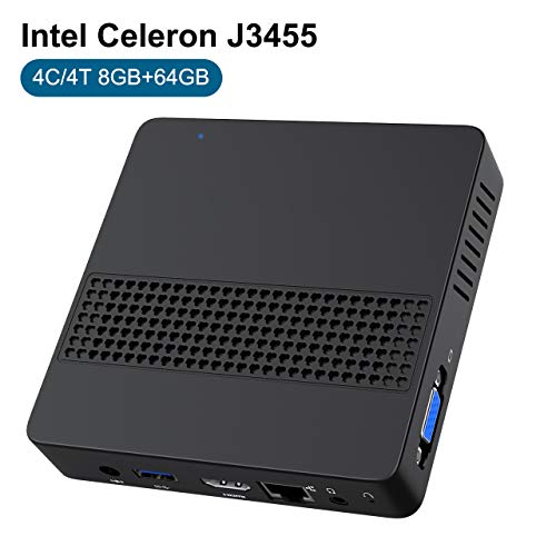 Mini PC Intel Celeron Apollo Lake J3455 (up to 2.3GHz) 8GB LPDDR4/64GB eMMC