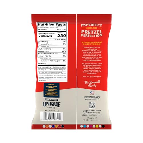 Image of Unique Snacks Original Splits Pretzels, Crunch, Pack of 12