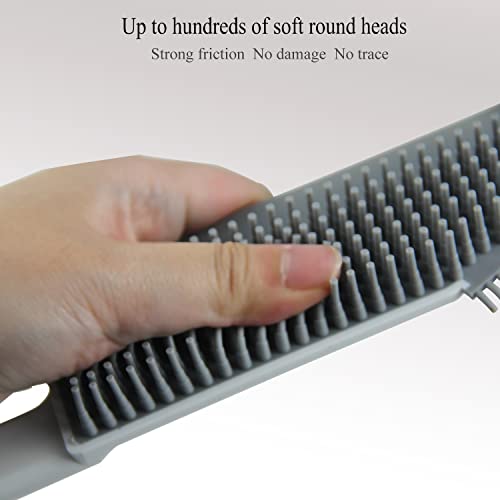 Image of Multifunctional Cleaning Brush 2 Pcs Silicone Cleaning Brush Small Crevice Brush Scraper Brush Cleaner Kitchen Sink Squeegee Bathroom Countertop Floor Window Mirror Bathtub (White)