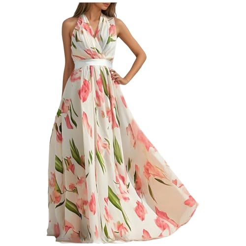 Robe d'été femme à fines bretelles et imprimé plage