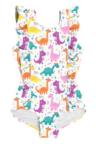 ALISISTER Toddler Little Girls Swimsuit Ruffle Bathing Suit One Piece Swimsuit Summer Swimwear 2-7 Years