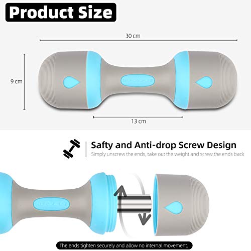 Image of ZhaoCo Pair of Adjustable Dumbbell Weights 22 lbs