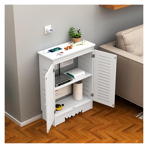Boîtier de rangement pour routeur WiFi cache-câbles grand format ventilé