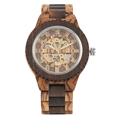 Regalo creativo: questo orologio meccanico da polso in legno è un ottimo regalo per i vostri bambini, parenti e amici che amate in occasioni festive, come compleanni, matrimoni o lauree.