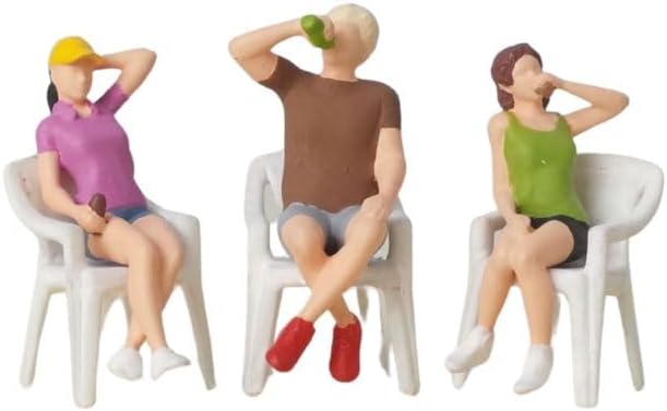 Drinking with Friends 6pcs, 1:64 Scale, Reunion,Miniature People, Miniature Models, Suitable for DIY Landscapes, Creative Scenes, Matching and Macro Photography