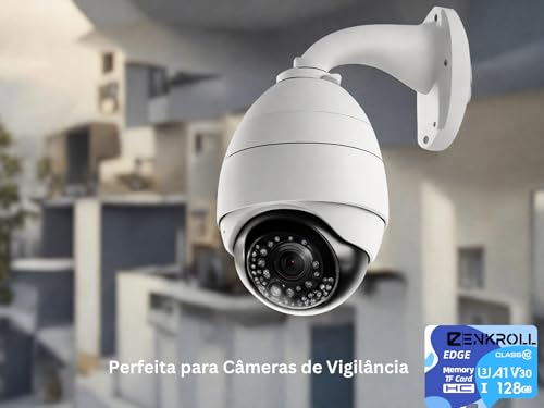 Cartão De Memória Micro SD 128 GB - Com Adaptador microSDXC V30 USB U3 C10 para smartphones, câmeras