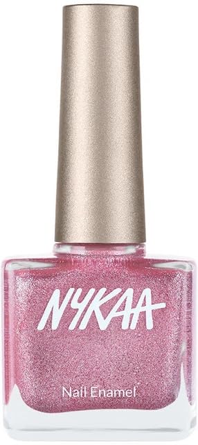 NYKAA Glitter Nail Enamel, Confetti Blast 465, Rose Pink, Sparkle Finish-picture-49