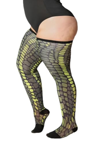 Image of Thunda Thighs Plus Size Thigh High Socks, Over the Knee High Boot Stockings Leg Warmers, Extra Long & Thick Socks