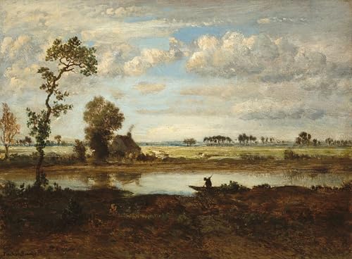 Affiche decorative paysage de Theodore Rousseau pour salon moderne 60x90cm