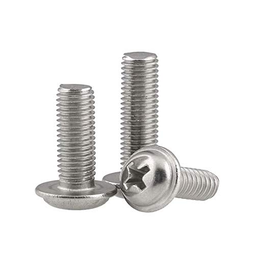 BOZONLI Flanged Head Button Machine Screws Bolts, Stainless Steel ...