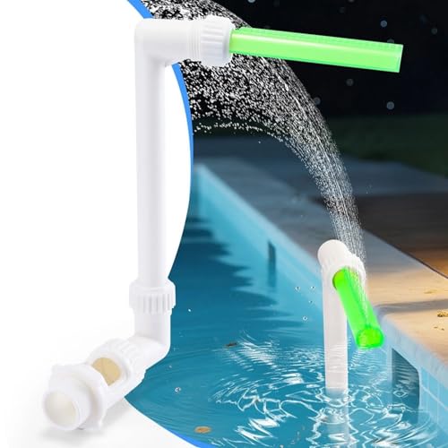 CWOQOCW Fontana da piscina che si illumina al buio fontana a cascata LED per piscina spruzzatore con direzione regolabile in altezza per la decorazione della piscina