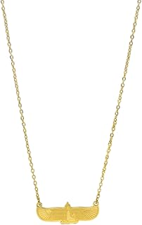 عقد بقلادة عصرية من الستانلس ستيل المطلي بالذهب عيار 18 قيراط من جوليا ستور، هدية رائعة للنساء