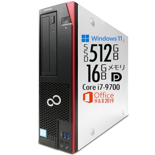 �y�����ςݕi�z�f�X�N�g�b�vPC ESPRIMO D588/Windows11 Pro/��9���� Core i7-9700/SSD512GB/������16GB/DVD�}���`�h���C�u/MS Office H&B 2019/DisplayPort/DVI/VGA