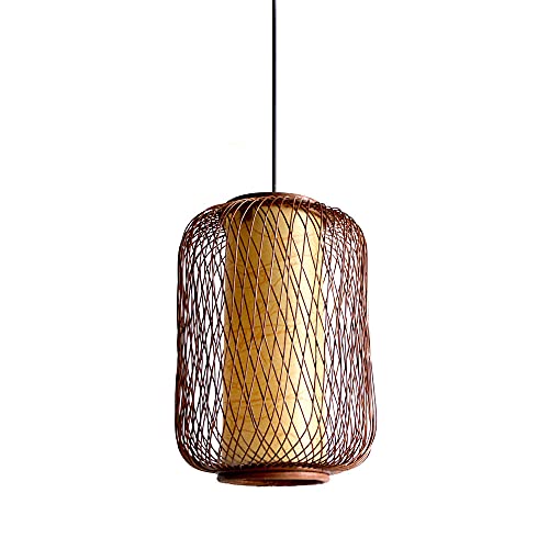 Suspension en rotin E27 luminaire bambou pour salle à manger
