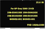 GBOLE 15.6" Replacement for HP Envy X360 15-ES 15M-ES0013DX 15M-ES0023DX 15M-ES1023DX 15M-ES1013DX M45452-001 M45453-001 1080P IPS LCD Display Touch Screen Digitizer Assembly with Bezel
