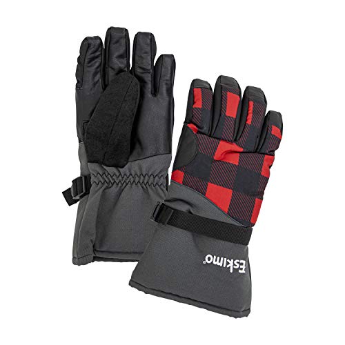 Gants de pêche sur glace Eskimo isolants et coupe-vent au design authentique à carreaux