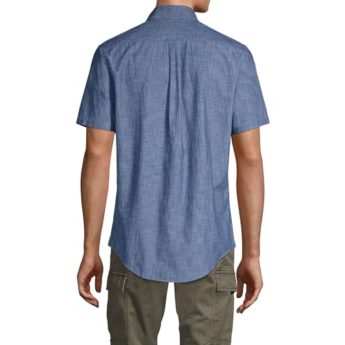 Lands' End Men's Short Sleeve Button Down Chambray Shirt2