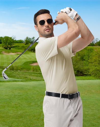 Mens Golf Shirt Short Sleeve Dry Fit Athletic Casual Performance Mens Polo Shirts Moisture Wicking Golf Polos for Men3