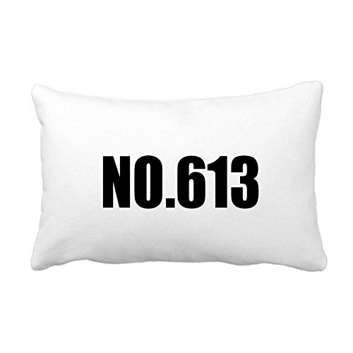 Coussin de canapé multicolore avec insert et numéro chanceux 613 pour décoration salon
