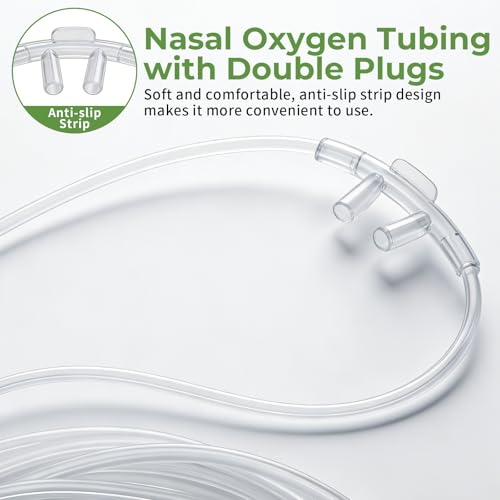 Image of 5 Pack 16Ft Oxygen Nasal Cannula for Adult, Soft Oxygen Tubing, Cannula Nasal Tubing, Kink Resistant, Lightweight Tube