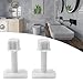 Toilet Seat Repair Kit - White Hinges Full Set with Bolts Screws Washers for Standard Toilets, Easy Installation Bathroom Repair Tools(A)