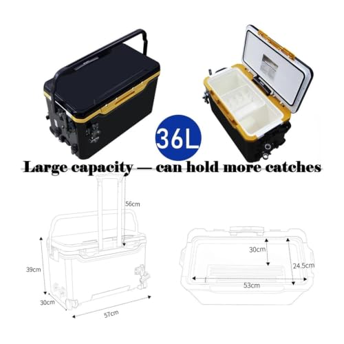 Boîte de rangement pêche 36L pour stabiliser votre matériel sur la berge - 4