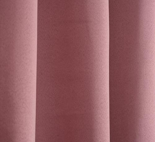 Image of LaVichitra 2 Pieces Solid Premium Blackout Curtains - Thermal Insulated, 3 Layered, 100% Opaque Long Door Curtain - 8 feet, Burgundy