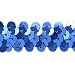 Expo International 20-Yard of 2-Row Metallic Stretch Sequin Trim, 7/8-Inch, Royal Blue