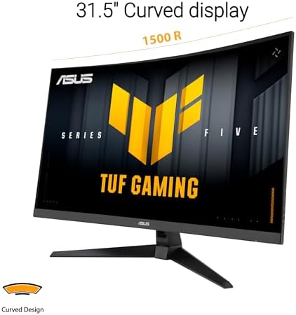 ASUS TUF GAMING VG32VQM5B 31.5 Fast VA KAVİSLİ FREESYNC VE GSYNC UYUMLU HDR 1920x1080 0.5ms 250Hz 300cd DP HDMI Hoparlör VESA 3YIL 120% Srgb FLICKER-FREE,ÇERÇEVESİZ,DÜŞÜK MAVİ IŞIK Monitör - Görsel 2