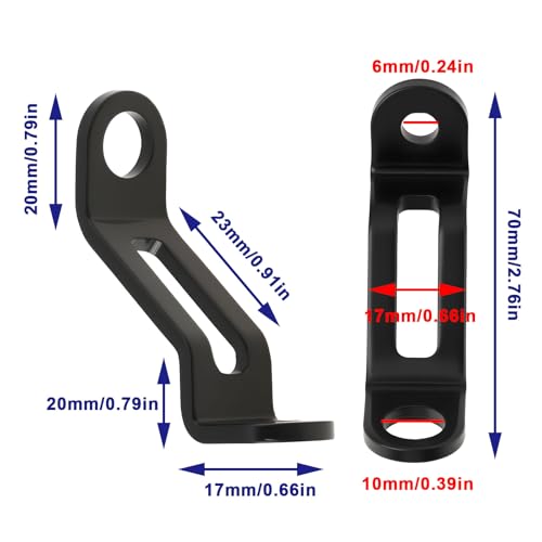 LT Easiyl 2 Stücke Motorrad Bremse Öl Reservoir Tank Halter Rack Halterung 70x17mm für Bremse Öl Tasse Schwarz