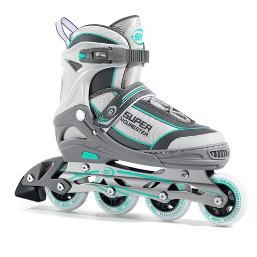 SUPER YOUNGSTER Women's Adjustable Inline Skate, Roller Skates Blades for Female Adults