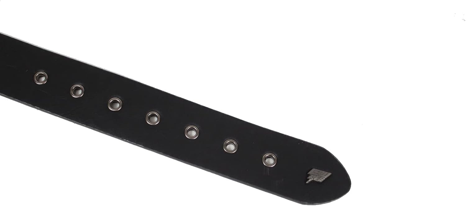 Lowlife Wallace Leather Belt in Black 3D Blue