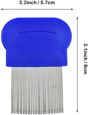 2 Pcs Pet Comb for Cat Dog Flea Lice Tear Stain Remover Combs Fine Tooth Grooming Removal Tool