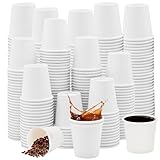 WYIPOLZI 500 Pack Disposable Paper Cups, 60ml (2oz) White - Leak-Proof & Sturdy Small Bathroom, Espresso & Mouthwash Cups, for Home, Office, Party, Coffee, Dessert, Sample-Size Sundaes & Hot Soup