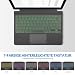Rii Surface Tastatur für Surface Pro 7 Plus/7/6/5/4/3, Bluetooth 5.2 Mit Touchpad und 7-Farbiger Hintergrundbeleuchtung - Grau (QWERTZ, Deutsches Layout)