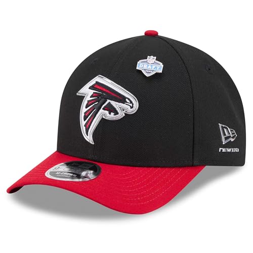 New Era Mens Black/Red Atlanta Falcons 2026 NFL Draft 9FORTY M-Crown Adjustable Hat
