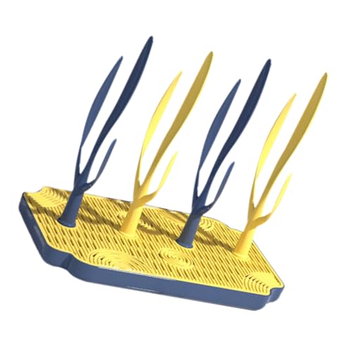 MOLUCKFU Escurridor para Biberones Color Azul Soporte Resistente para Secar Botellas y Teteros con Bandeja Recogeagua para Viaje y Uso Diario