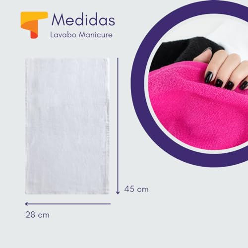 Kit 15 Toalha Lavabo Manicure Pedicure Mão e Pé Toalhinha para Unha 28x45cm (Branca)
