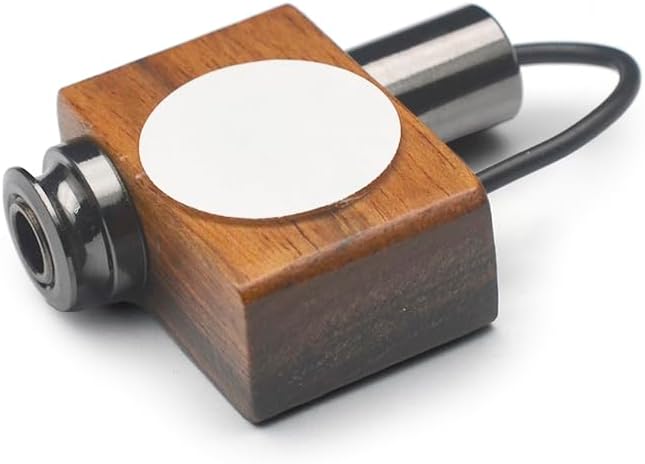 SAPHUE S2 Clip Pickup Transducer for Acoustic/Classic Guitar&Ukulele, Wood Case, 6.35 Jack