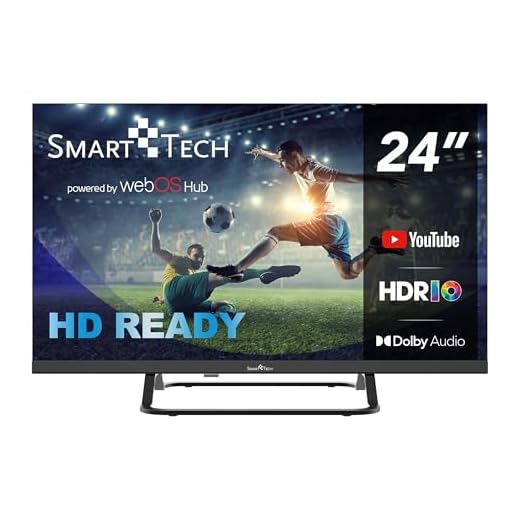 Smart Tech TV LED HD 24' (60 cm) Smart TV Web OS-24HW01V- Netflix, Prime Video, Youtube 3xHDMI - 2xUSB -Dolby Audio