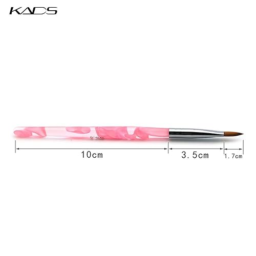 Miniatura 5 de KADS Kolinsky - Brocha de uñas acrílicas, diseño profesional de uñas, pincel para esmalte (6#)