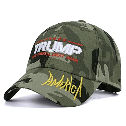 ZDANG 5PCS   Nouvelle élection présidentielle américaine Trump Casquette de Baseball Trump Trump 2020 Camouflage Drapeau Américain Chapeau Visière Élu Président des États-Unis-Camouflage,FR Cover