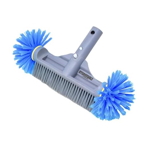 SWIMLINE HYDROTOOLS Pool 12.5 Inch Brush Head W/ Strong 360 Degree Bristles Compatible With Poles For Inground & Above Ground Pools | Double Reinforced Neck | For Wall, Floor, Tiles, Steps, Corners
